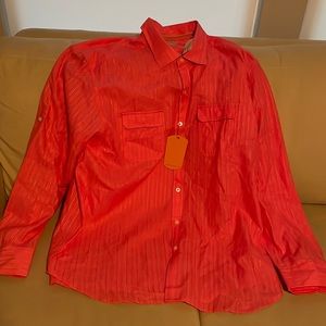 Mens XL Salmon/Pink NWT Tommy Bahama Button-Up Shirt